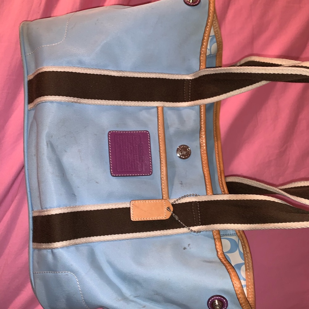 coach waterproof reversible bag, used